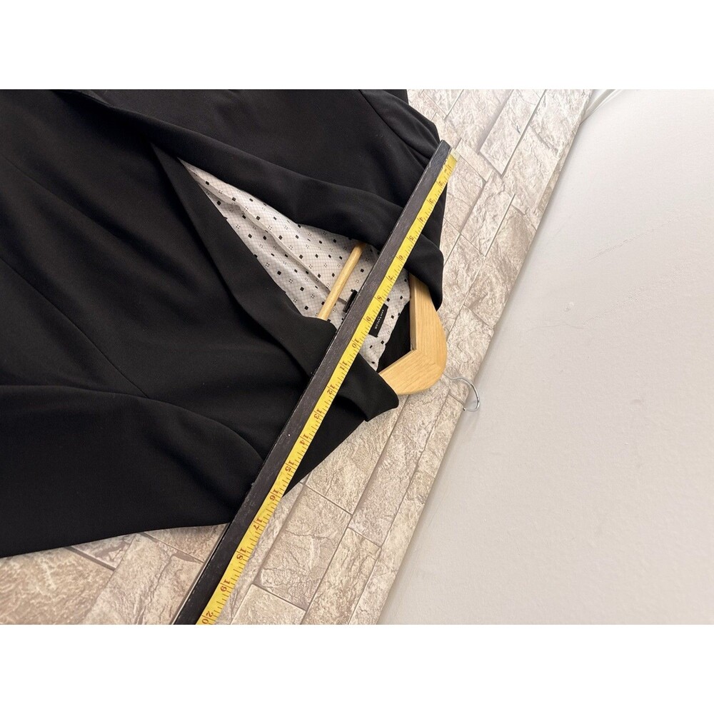 Ann Taylor women's size 8 jacket blazer black weave button front - Picture 7 of 13